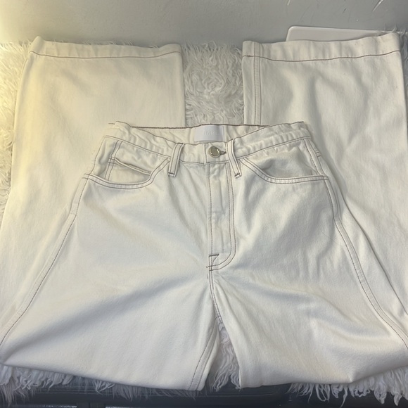 FRAME Le Italiene wide cropped jeans cotton size 25 - Picture 6 of 11